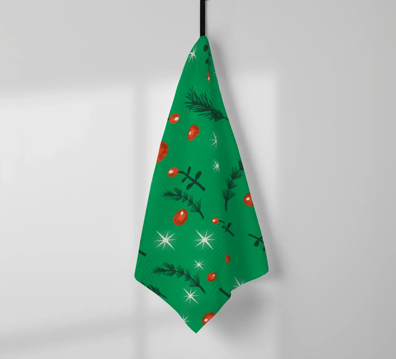 Feuillage de Noël vert torchon de susanacosta