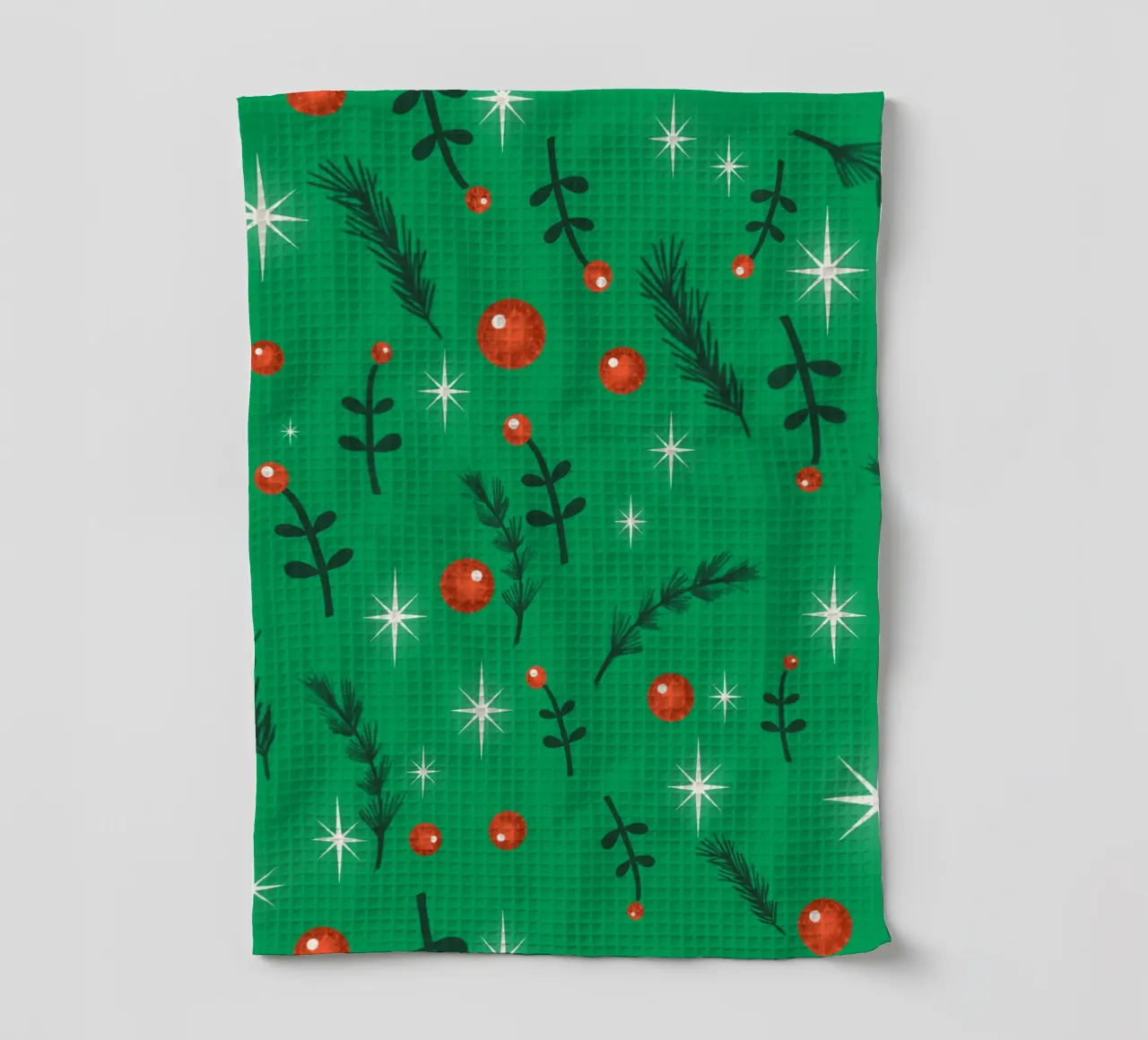 Feuillage de Noël vert torchon de susanacosta