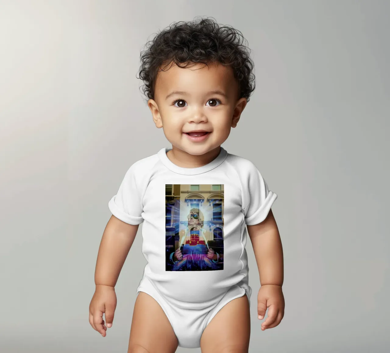 Michael Jackson body neonato maniche corte da Flo Klein