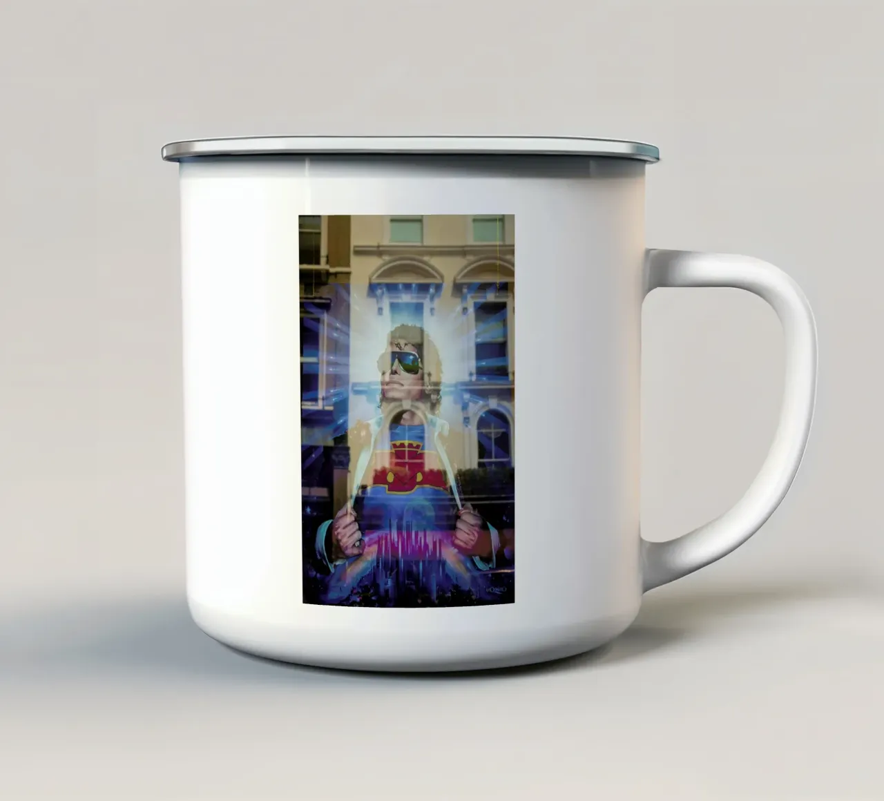 Michael Jackson tazza in smalto da Flo Klein
