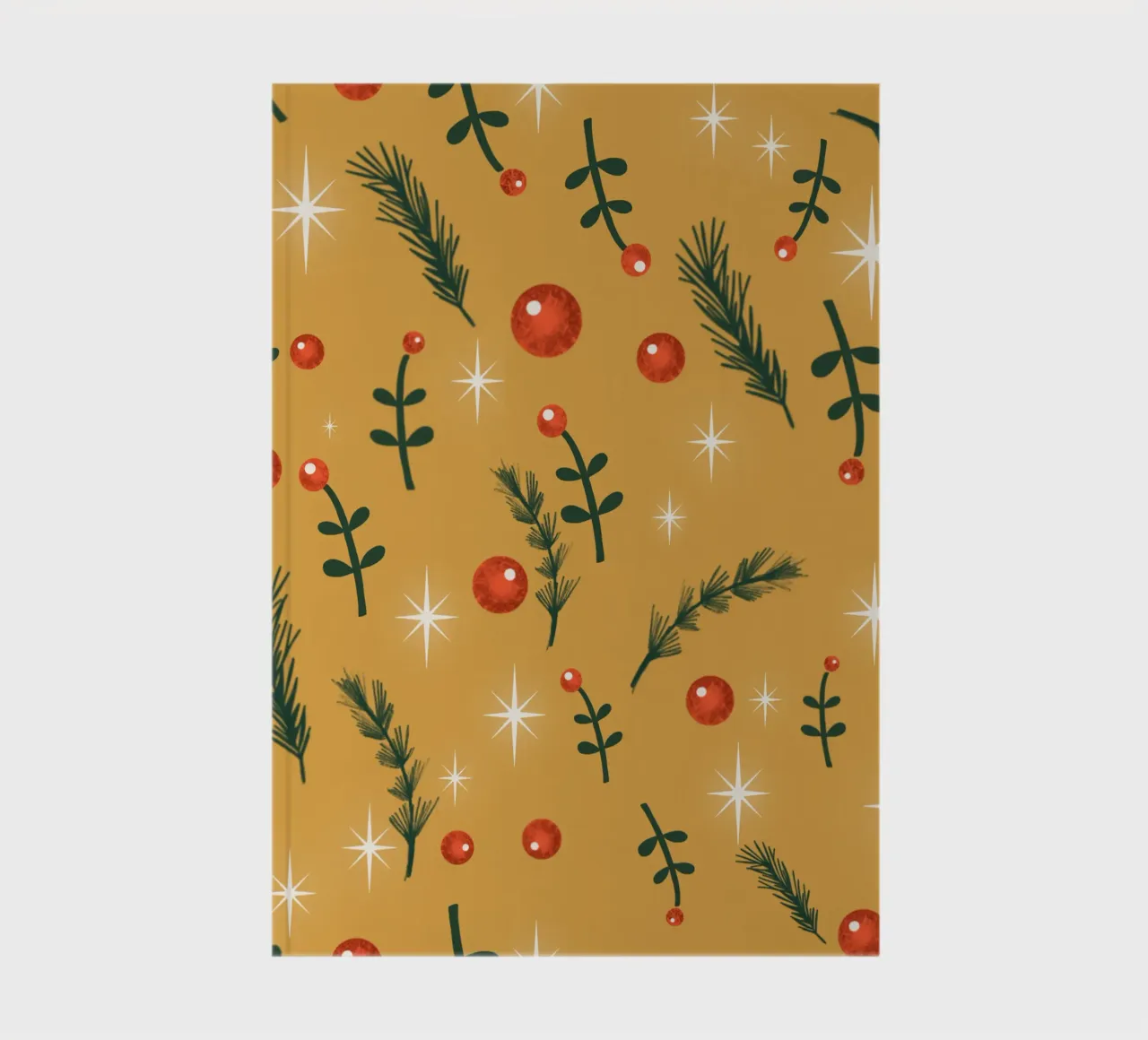 Feuillage de Noël jaune carnet de notes de susanacosta