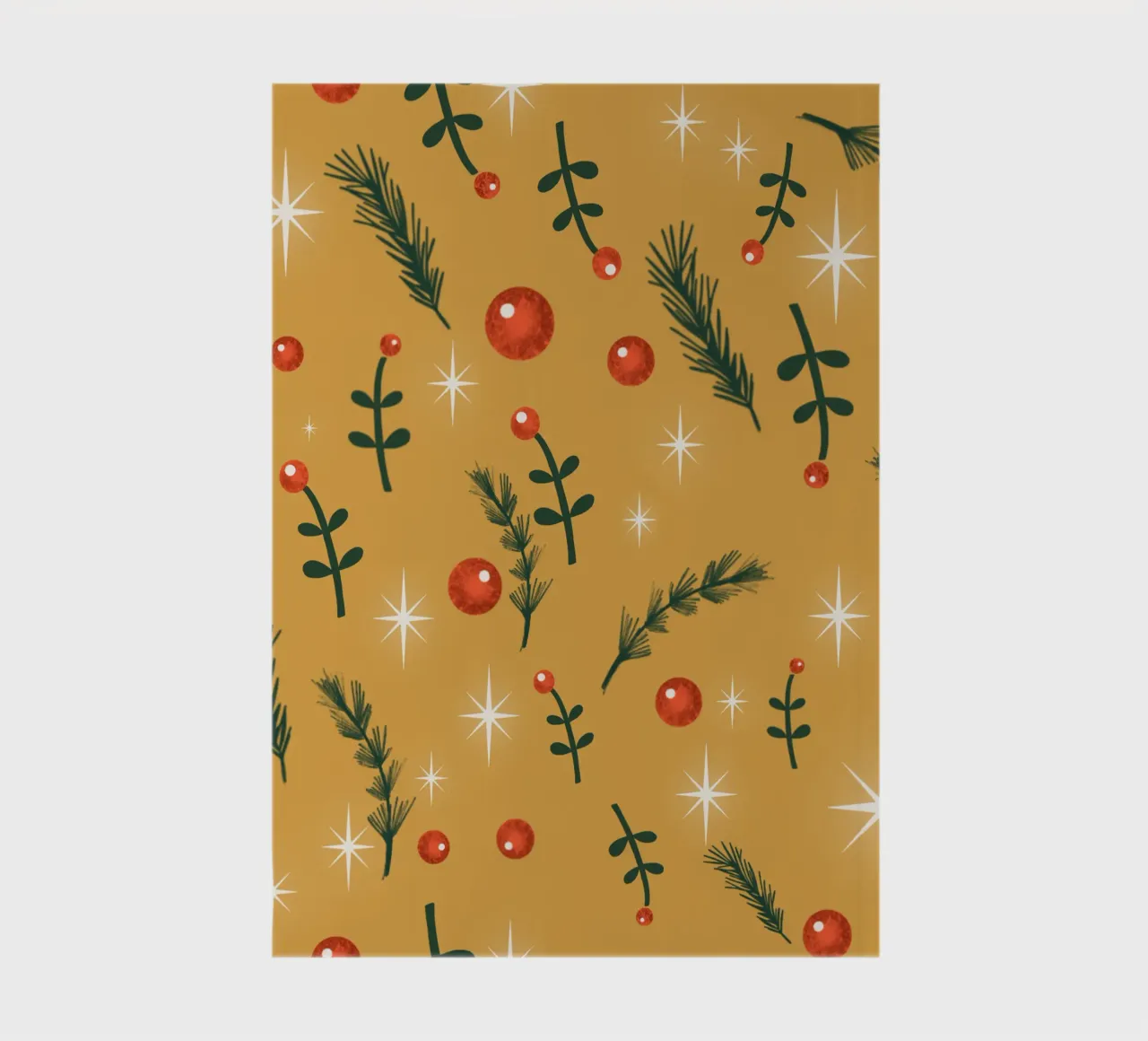 Feuillage de Noël jaune carnet de notes de susanacosta