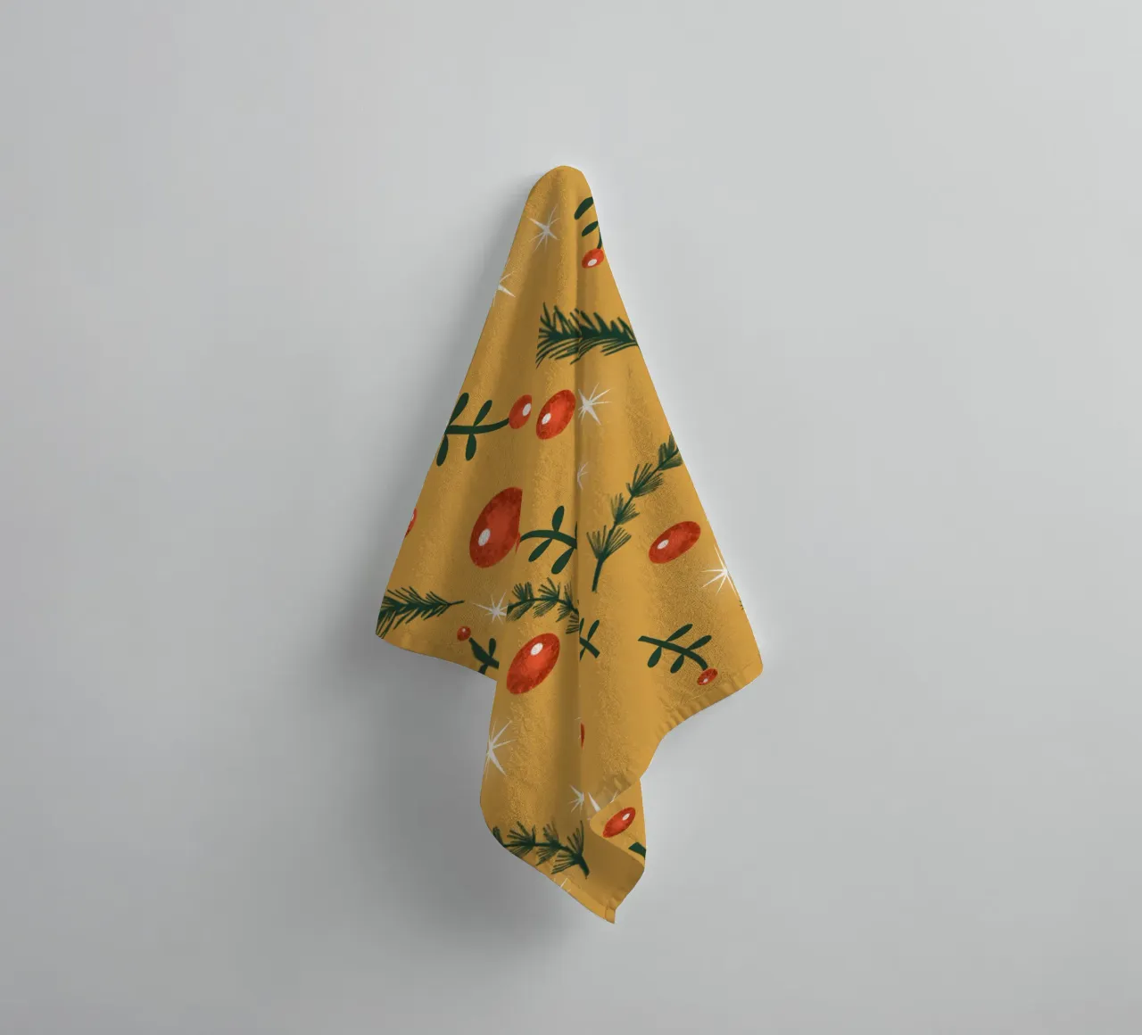 Feuillage de Noël jaune serviette de bain de susanacosta
