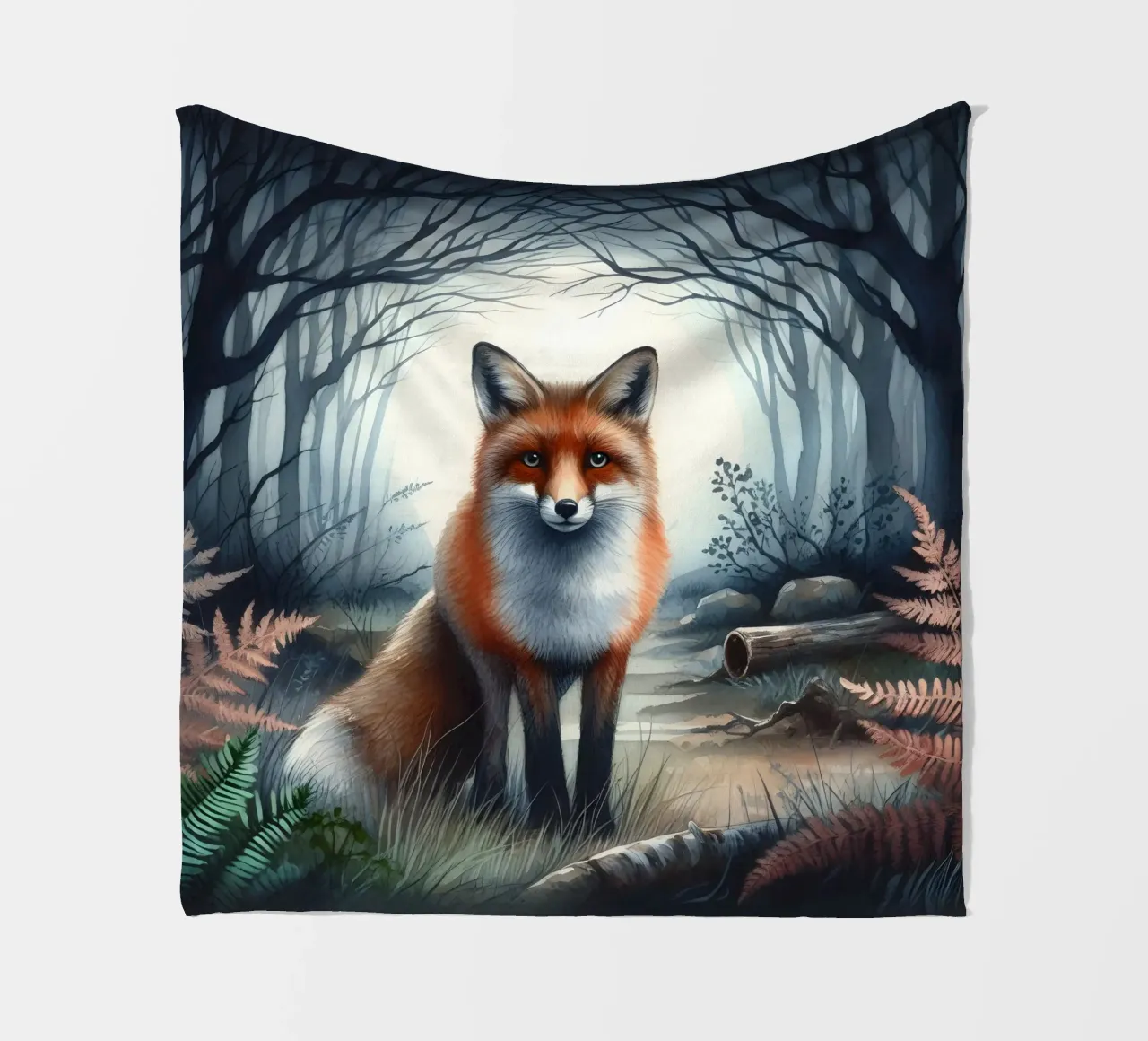 Der Fuchs im Wald Fleecedecke von ARTOMATIC