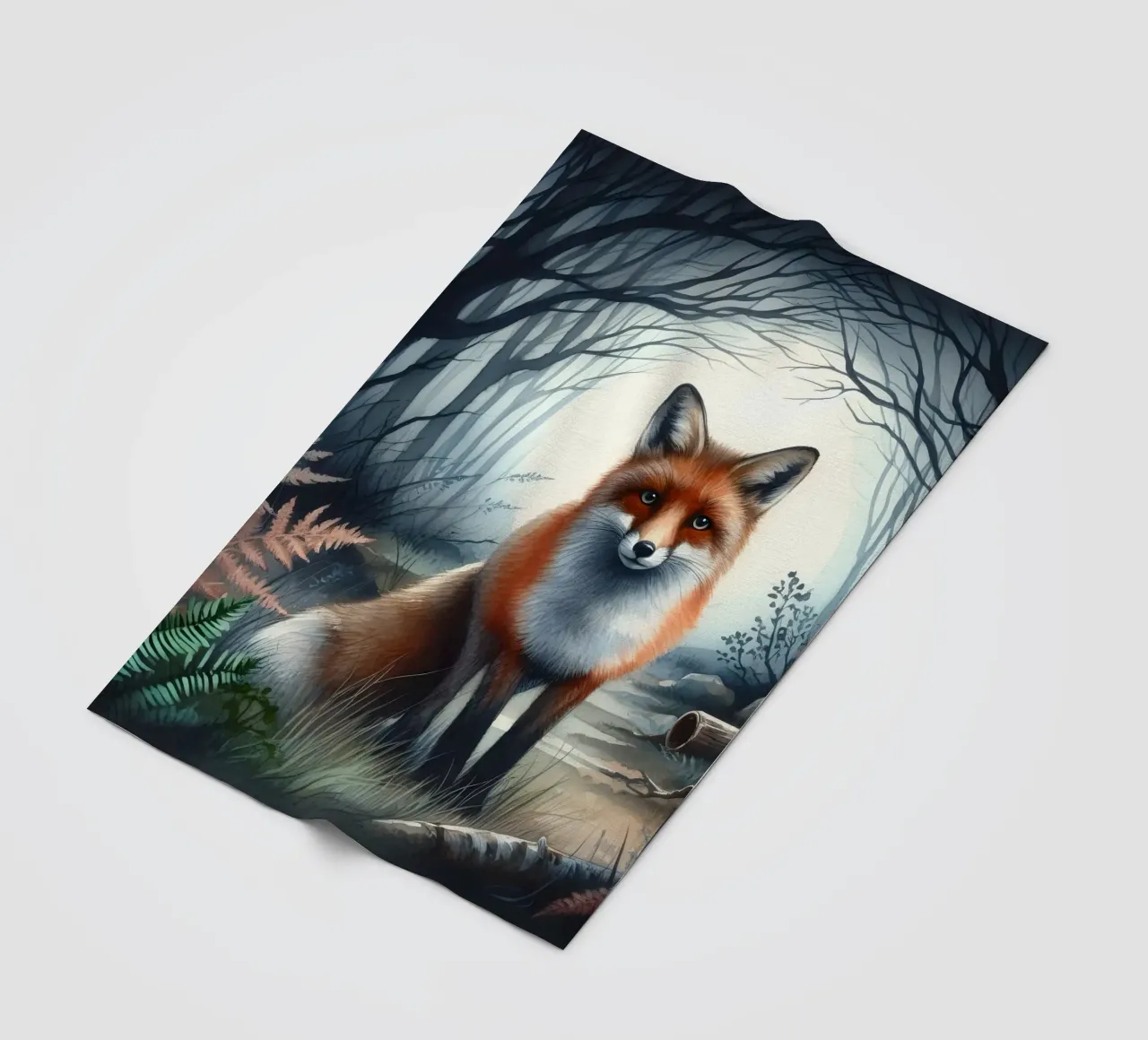 Der Fuchs im Wald Fleecedecke von ARTOMATIC