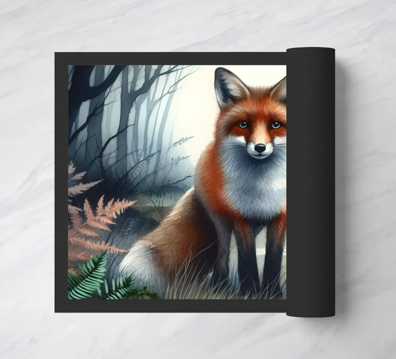 Fox In The Forest doormat by ARTOMATIC