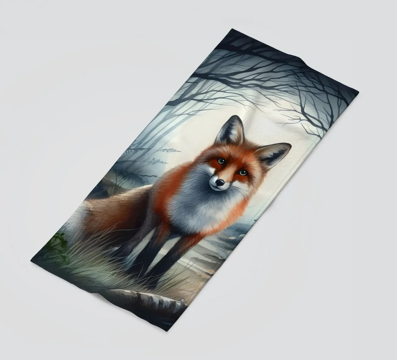 Fox In The Forest beach towel by ARTOMATIC