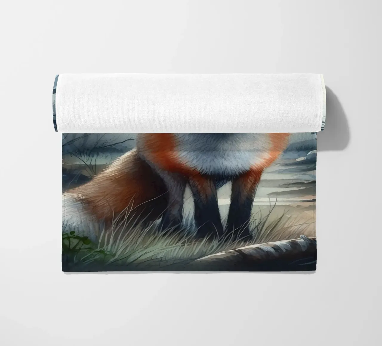 Fox In The Forest beach towel by ARTOMATIC