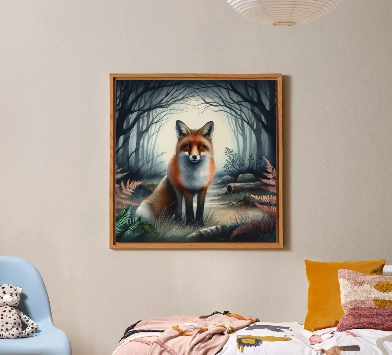 Der Fuchs im Wald Alu-Dibond von ARTOMATIC