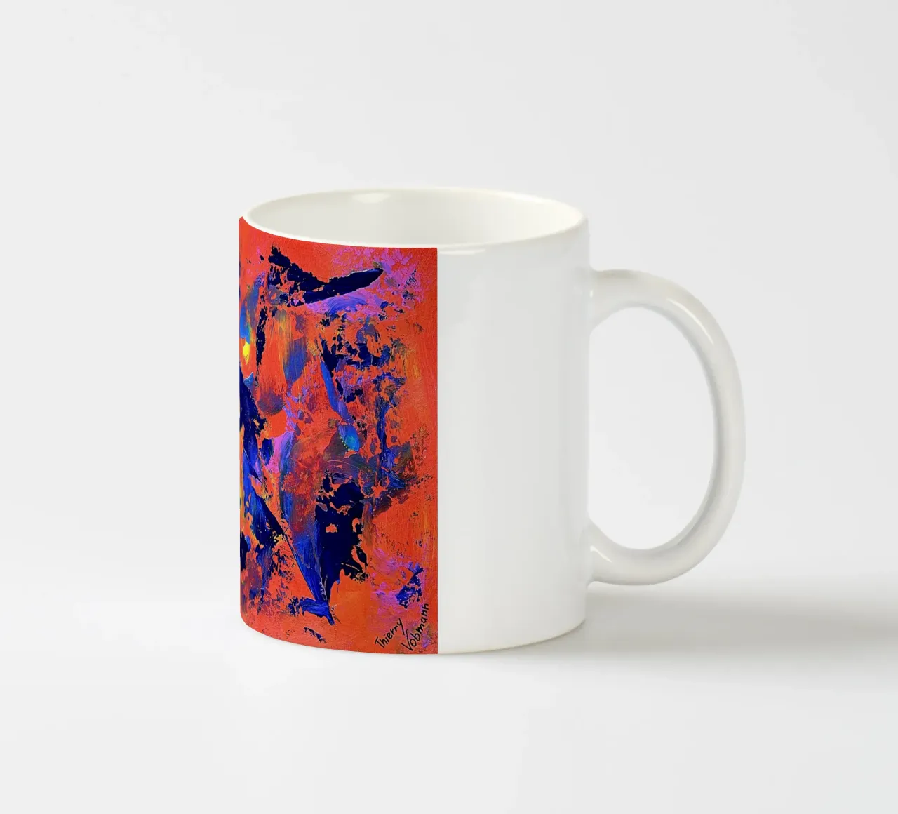 IDEAL GIFT 65 tazza in ceramica da Thierry Vobmann Abstract painting