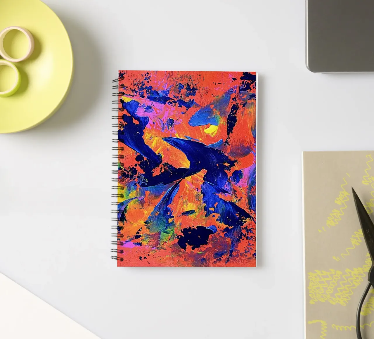 IDEAL GIFT 65 spiral notebook by Thierry Vobmann Abstract painting