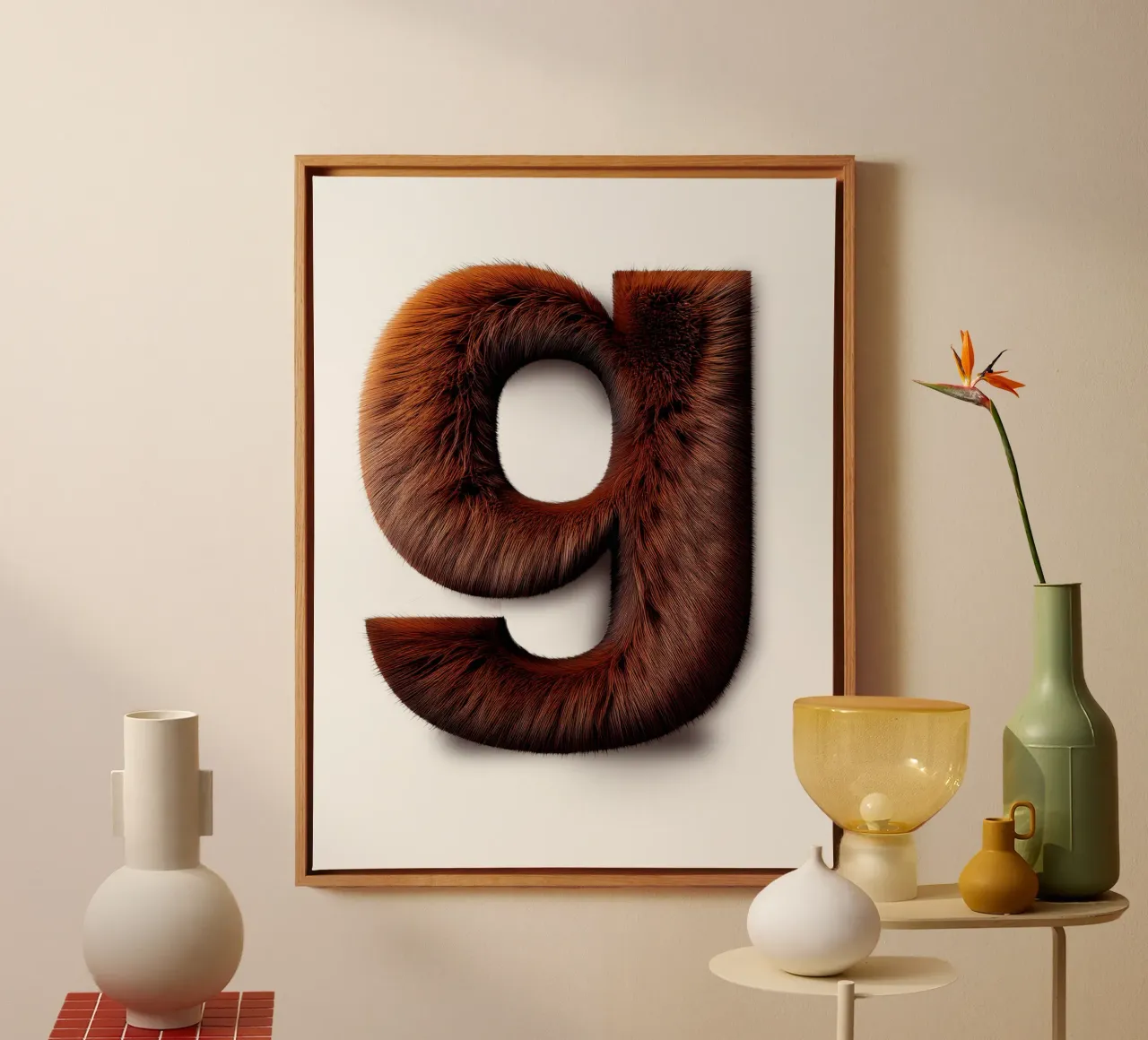 g – grizzly bear tela con Cornice a cassetta da The True Type