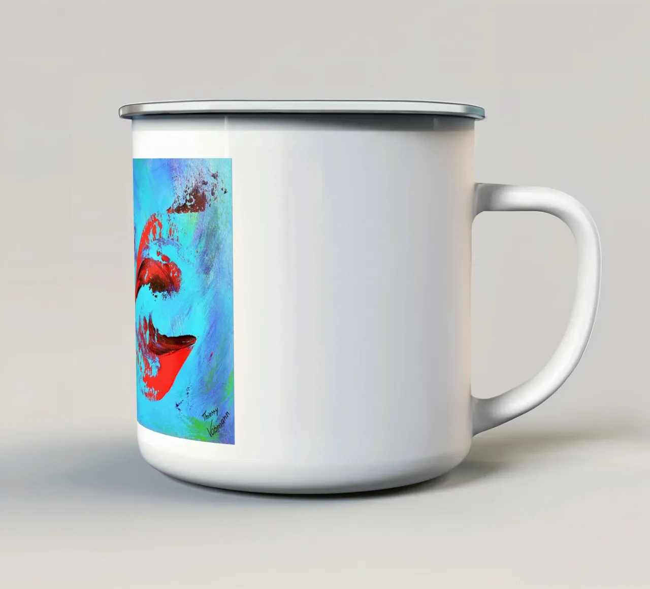 IDEAL GIFT 66 tazza in smalto da Thierry Vobmann Abstract painting