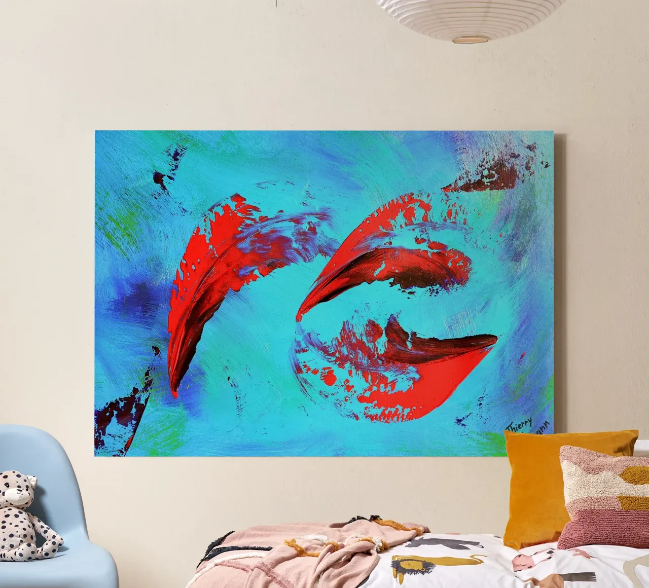 IDEAL GIFT 66 canvas with Floater frame by Thierry Vobmann Abstract painting