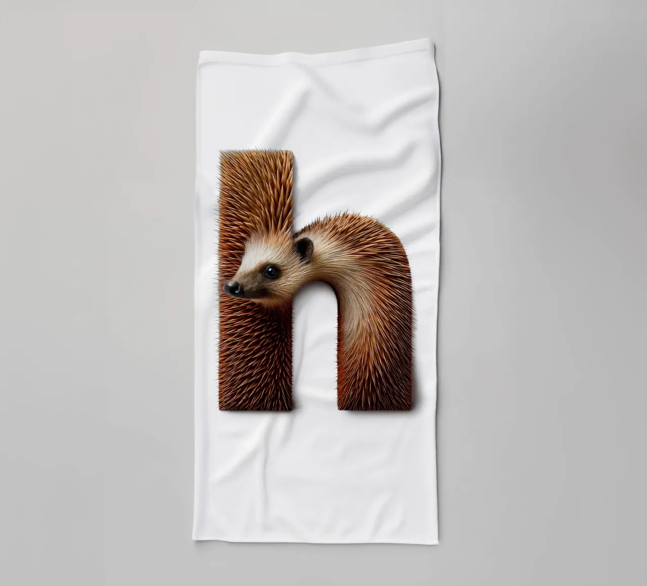 h – hedgehog asciugamano da bagno da The True Type