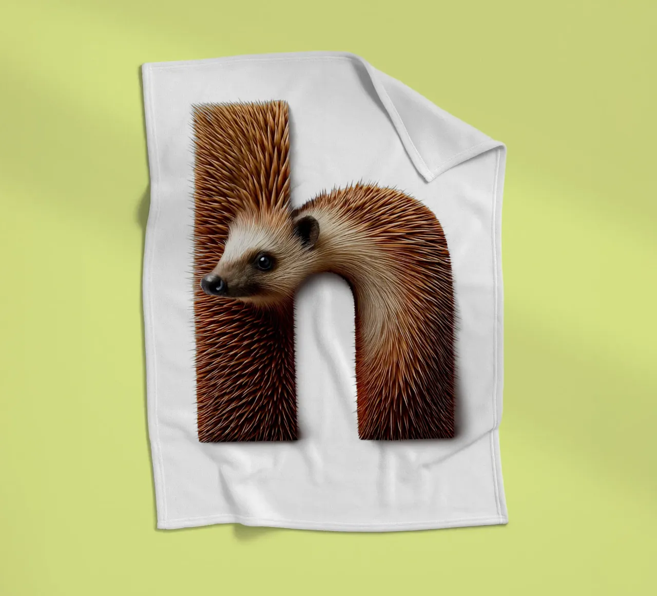 h – hedgehog coperta in pile da The True Type