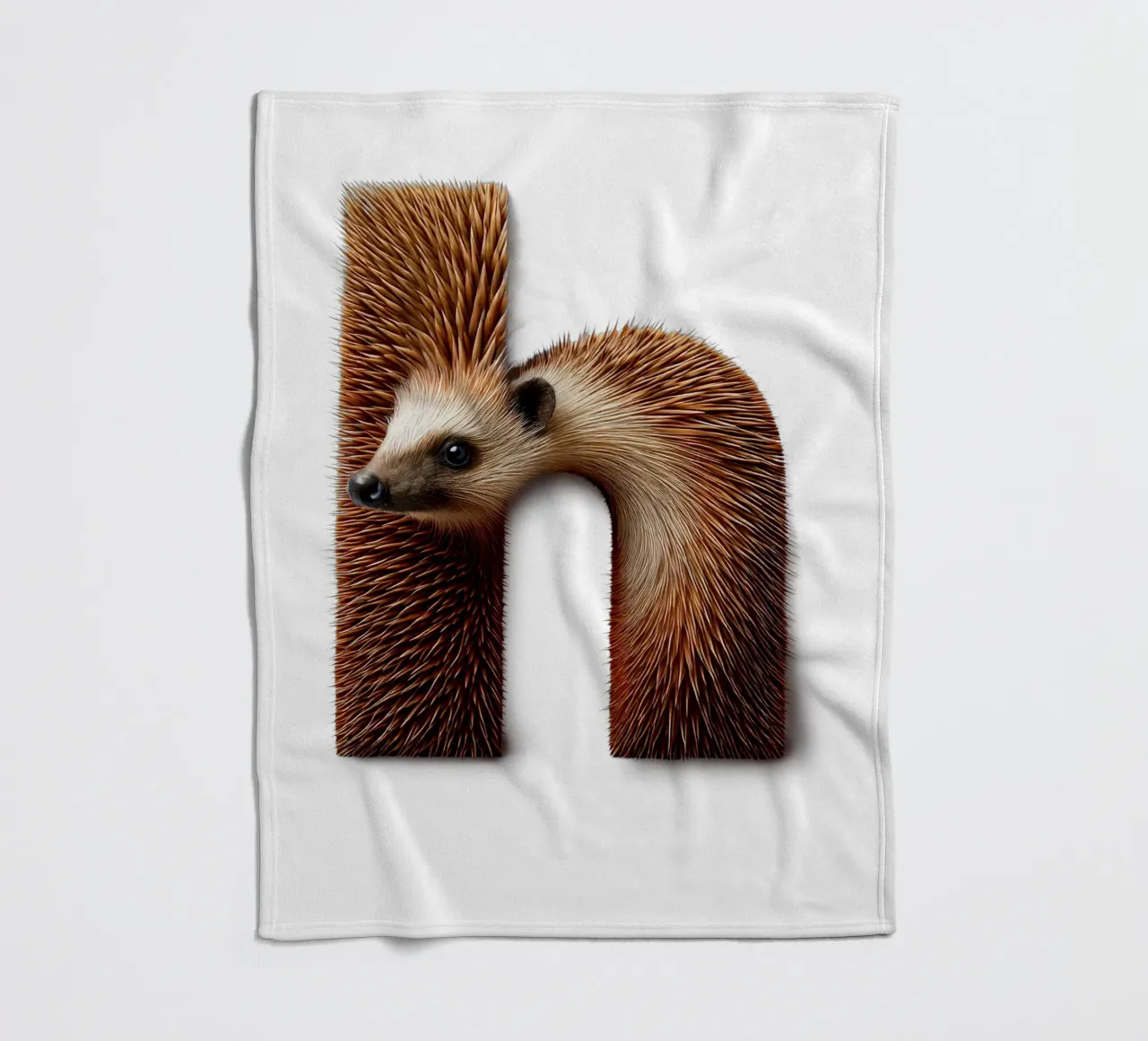 h – hedgehog coperta in pile da The True Type