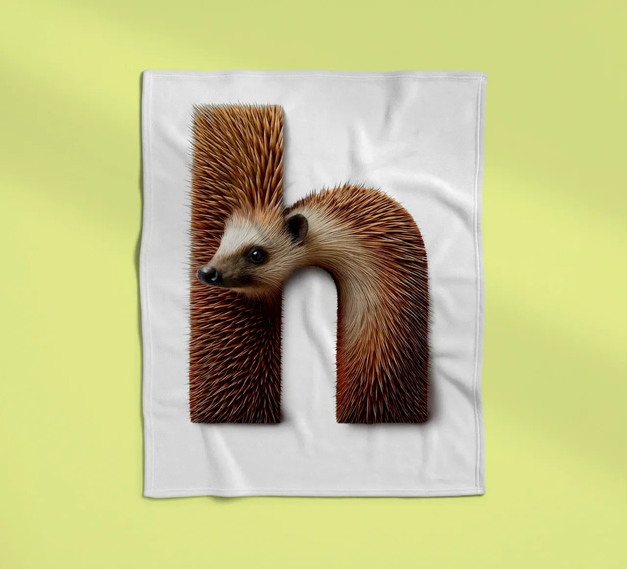 h – hedgehog coperta in pile da The True Type