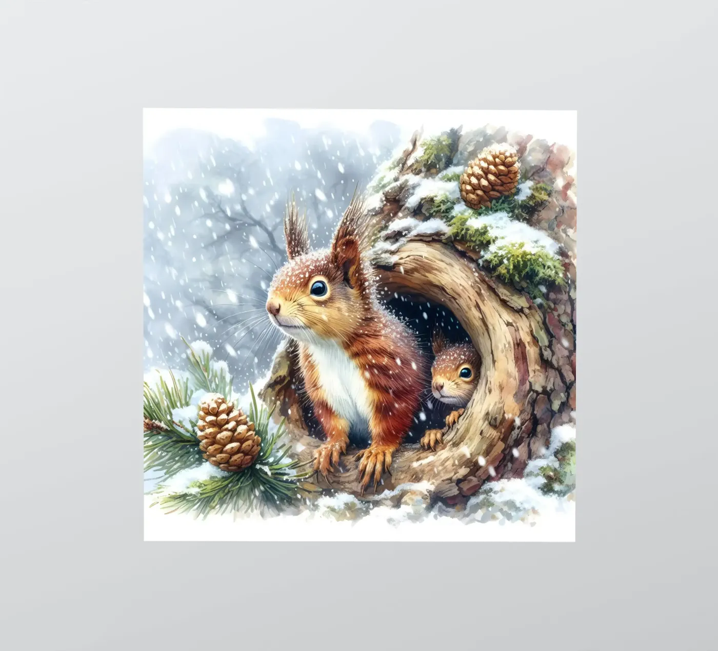 Scoiattolo rosso adesivo da ARTOMATIC