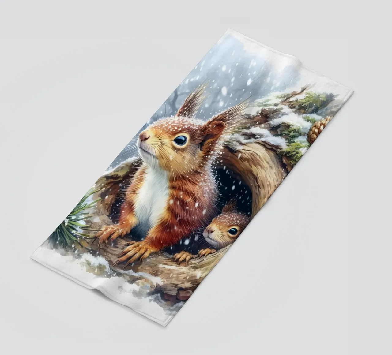 Scoiattolo rosso telo mare da ARTOMATIC