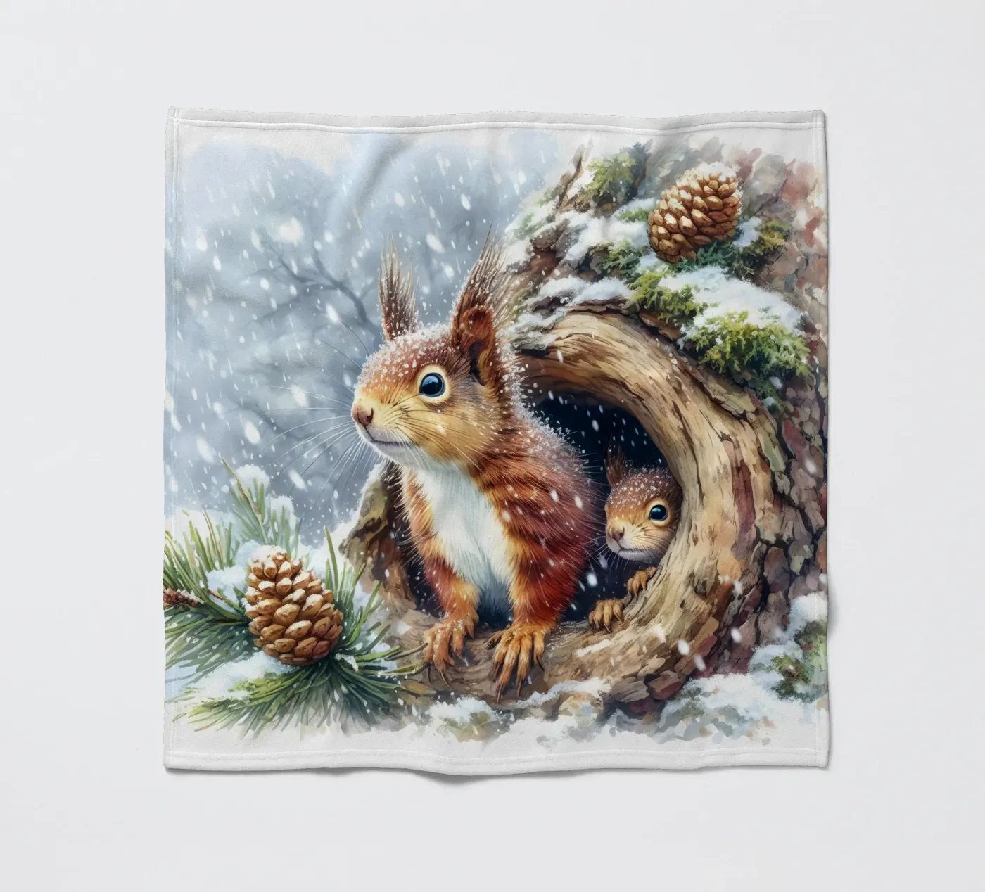Rotes Eichhörnchen Fleecedecke von ARTOMATIC