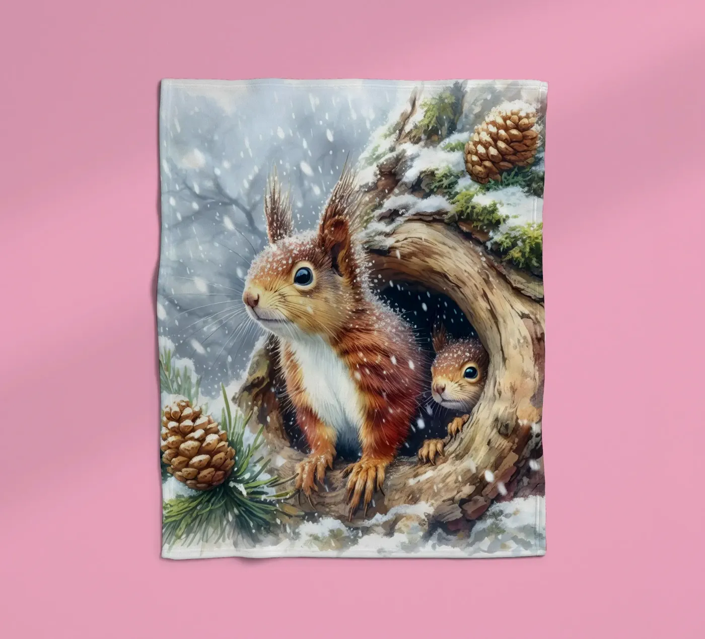 Rotes Eichhörnchen Fleecedecke von ARTOMATIC