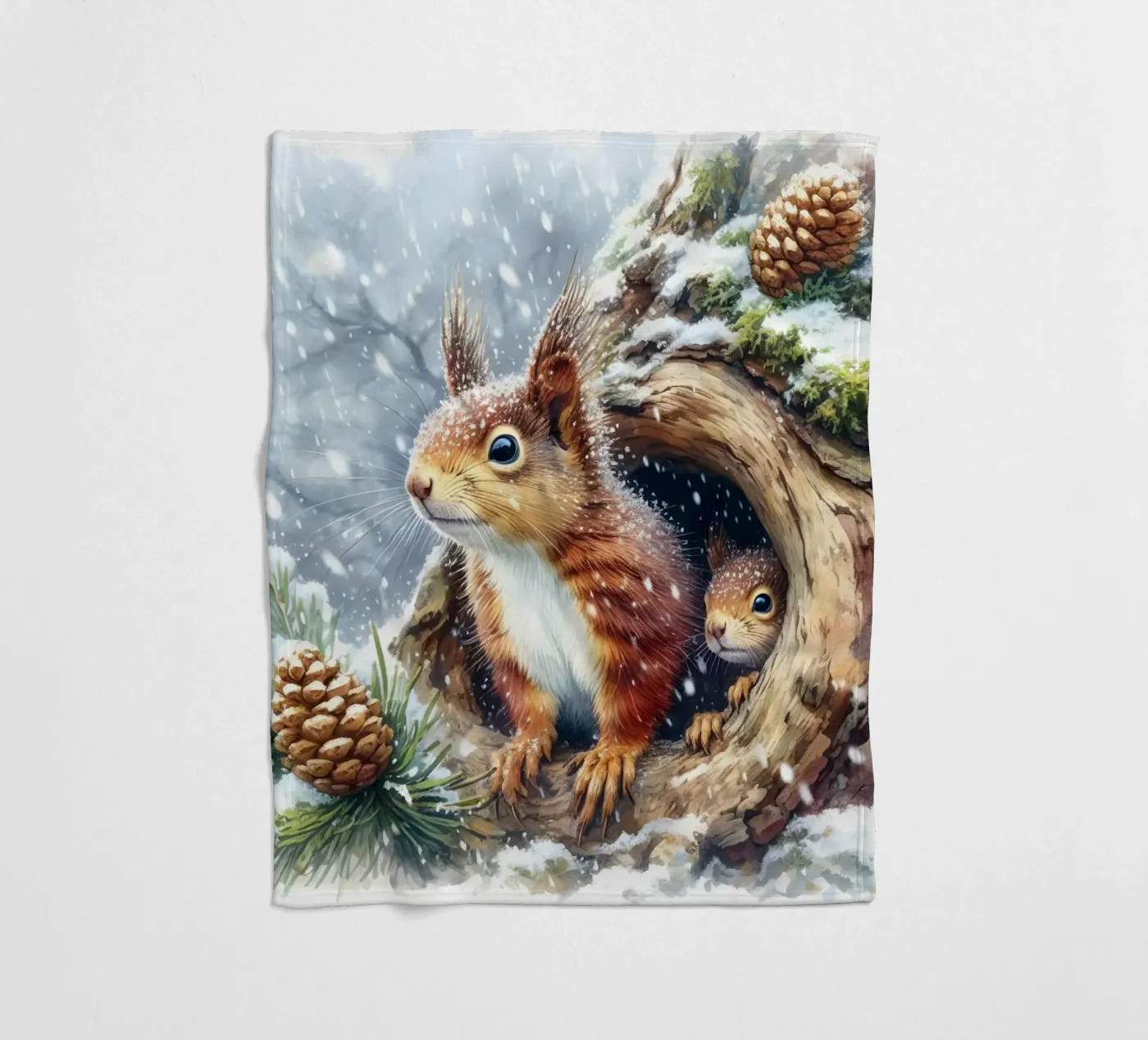Rotes Eichhörnchen Fleecedecke von ARTOMATIC