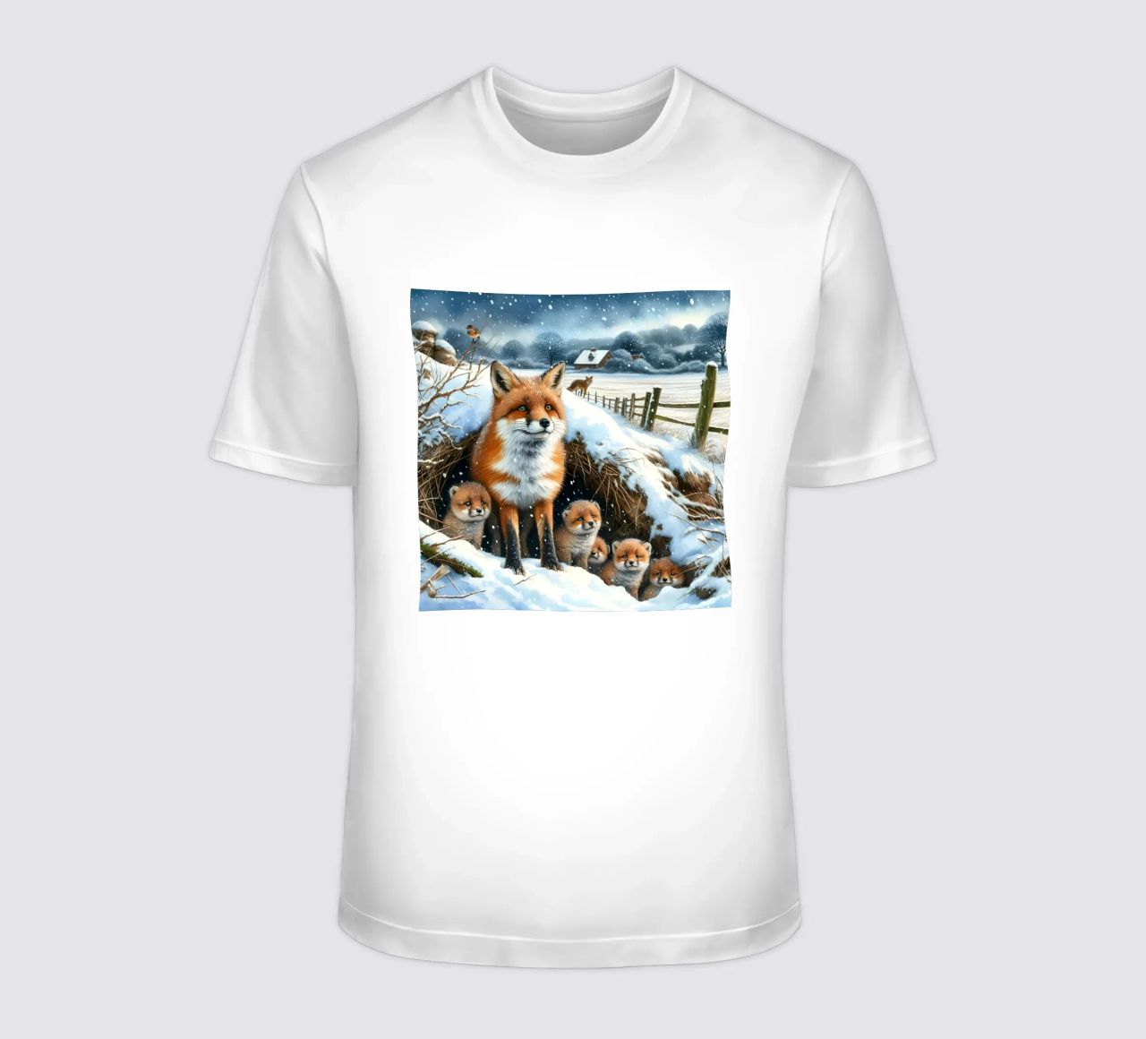 Zorro y cachorros en Navidad camiseta de ARTOMATIC