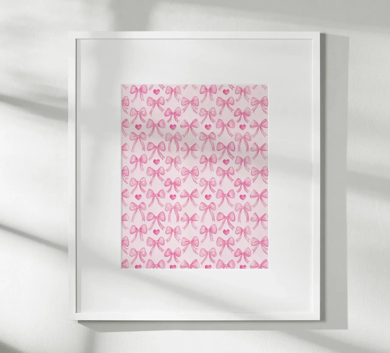 Lazos rosas y corazones rosas Estética Coqueta de San Valentín hahnemühle de Gentle Echoes Art