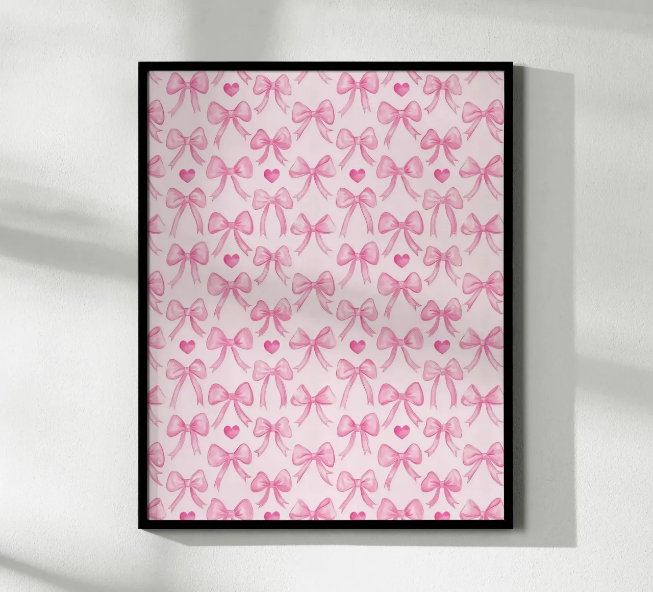Lazos rosas y corazones rosas Estética Coqueta de San Valentín hahnemühle de Gentle Echoes Art