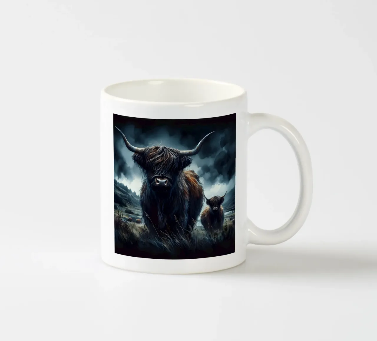 VACHE ÉCOSSAISE DES HIGHLANDS mug en céramique de ARTOMATIC