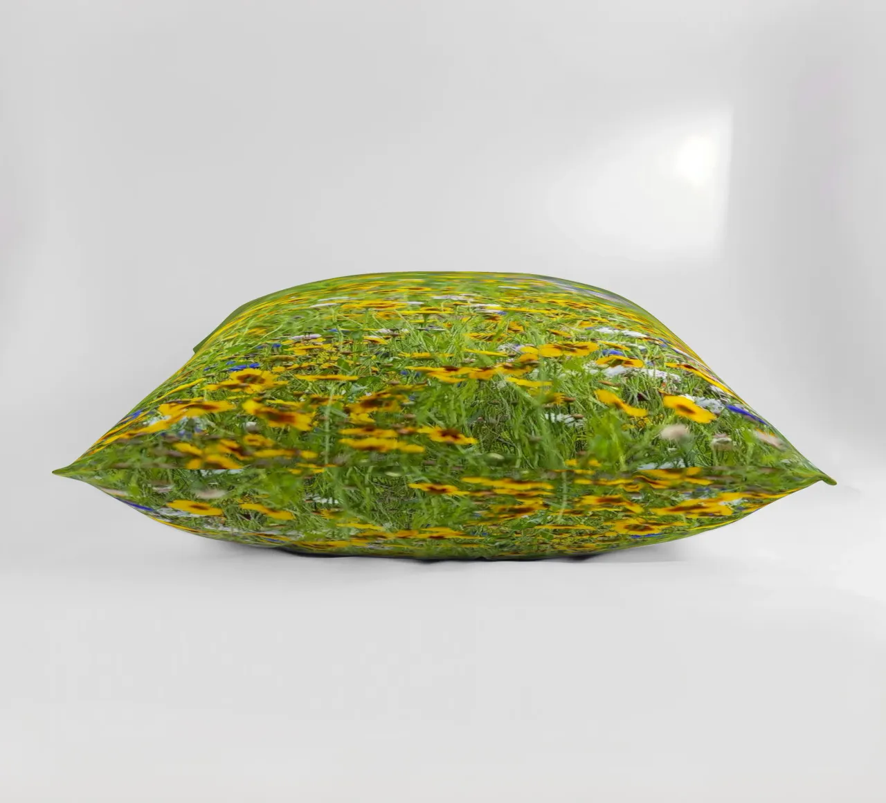 A Meadow of Wonder: Vibrant Wildflower Field decorative cushion by Curious Collections by Marielle Leenders