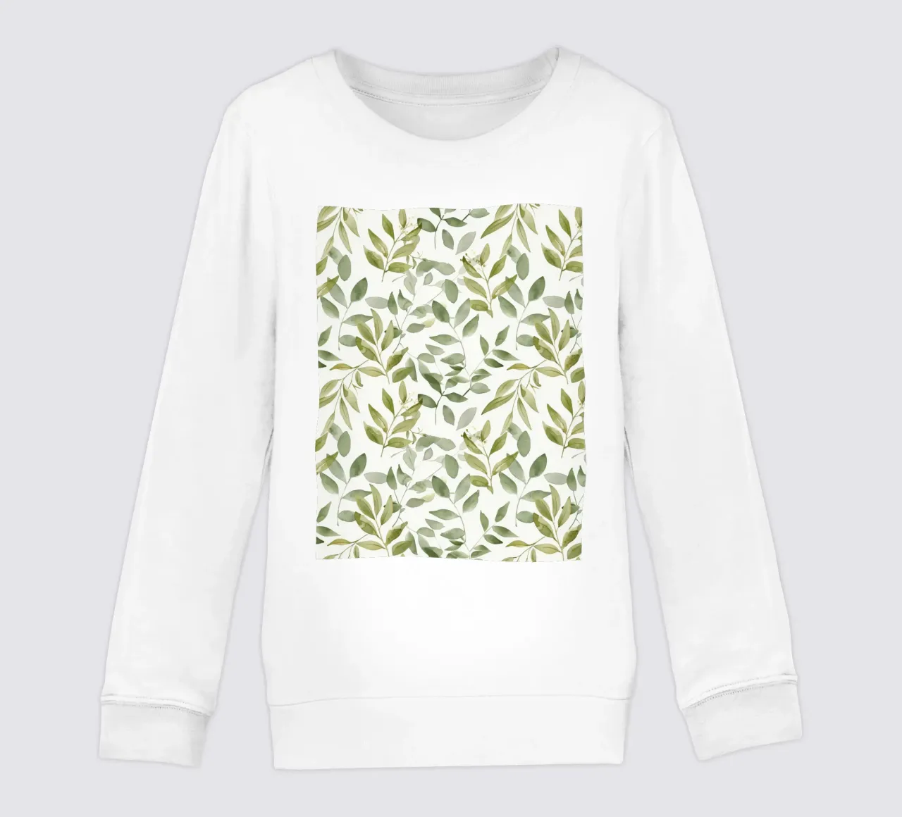 Boho Vintage Botanico Verde Foglie Cottagecore Floreale felpa bambino da Gentle Echoes Art