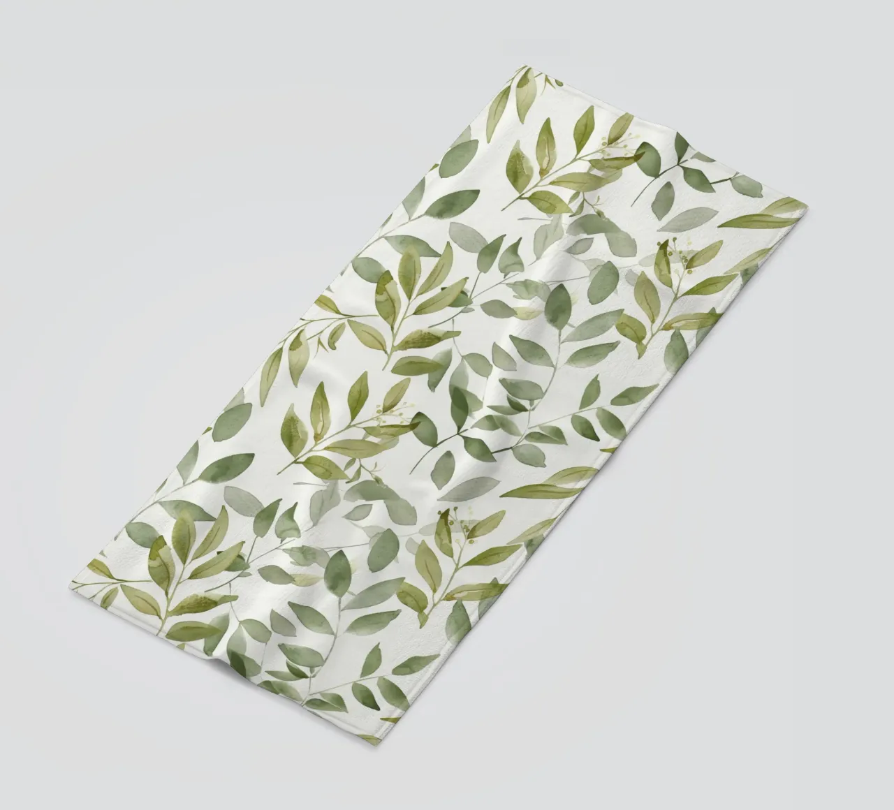Boho Vintage Botanico Verde Foglie Cottagecore Floreale telo mare da Gentle Echoes Art