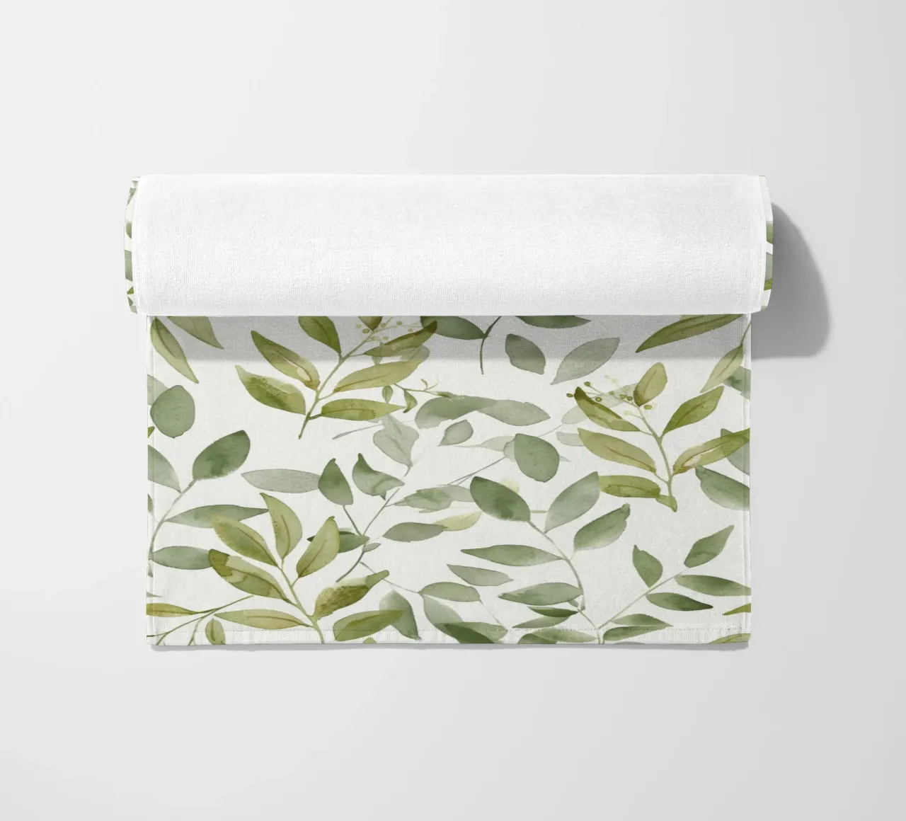 Boho Vintage Botanico Verde Foglie Cottagecore Floreale telo mare da Gentle Echoes Art