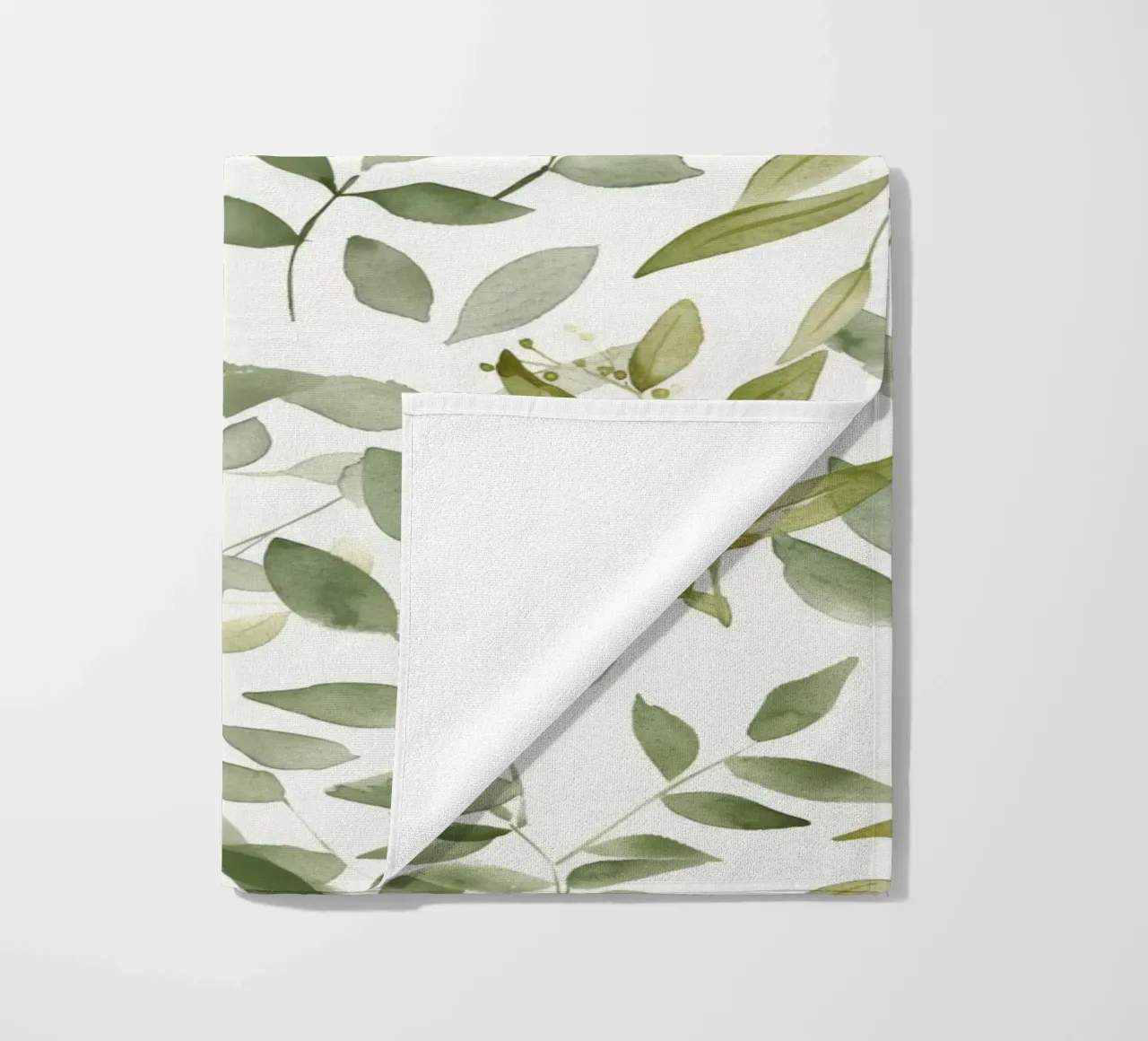 Boho Vintage Botanico Verde Foglie Cottagecore Floreale telo mare da Gentle Echoes Art