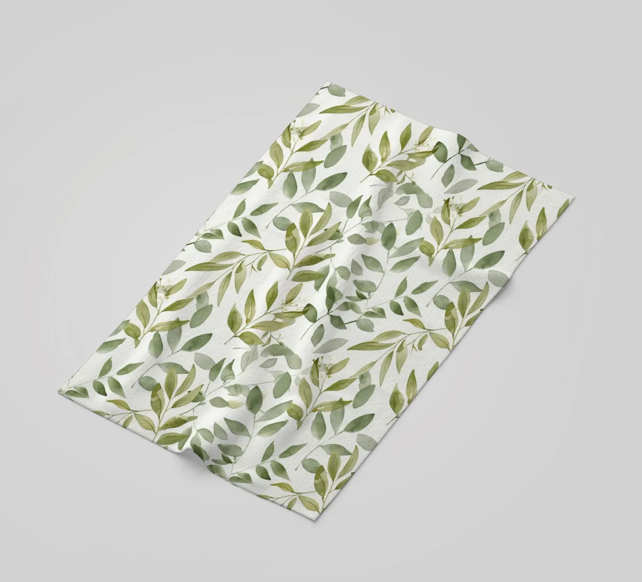 Boho Vintage Botanico Verde Foglie Cottagecore Floreale telo mare da Gentle Echoes Art