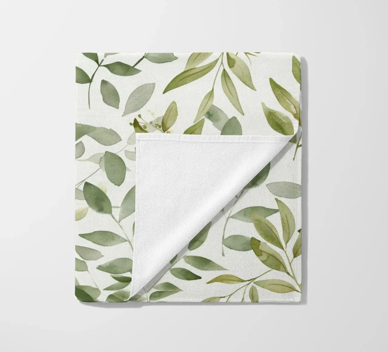 Boho Vintage Botanico Verde Foglie Cottagecore Floreale telo mare da Gentle Echoes Art