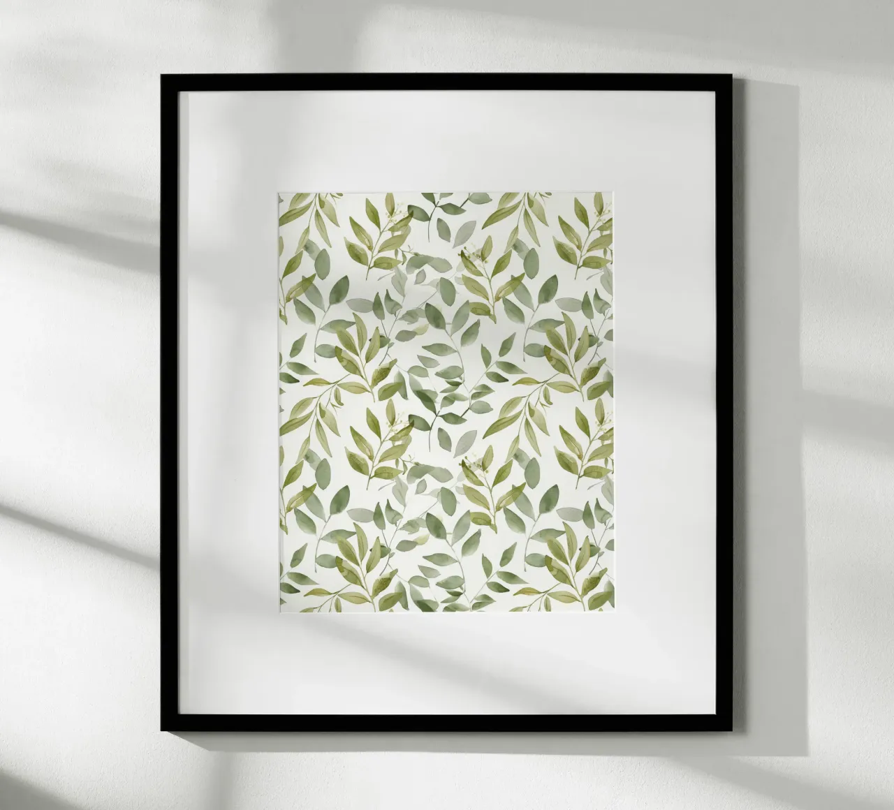 Boho Vintage Botanico Verde Foglie Cottagecore Floreale carta hahnemühle da Gentle Echoes Art