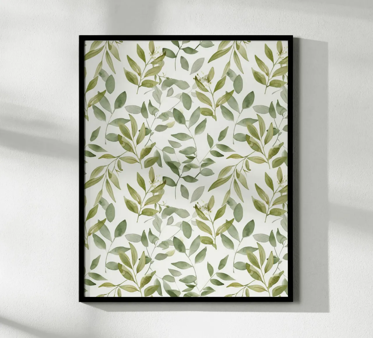 Boho Vintage Botanico Verde Foglie Cottagecore Floreale carta hahnemühle da Gentle Echoes Art