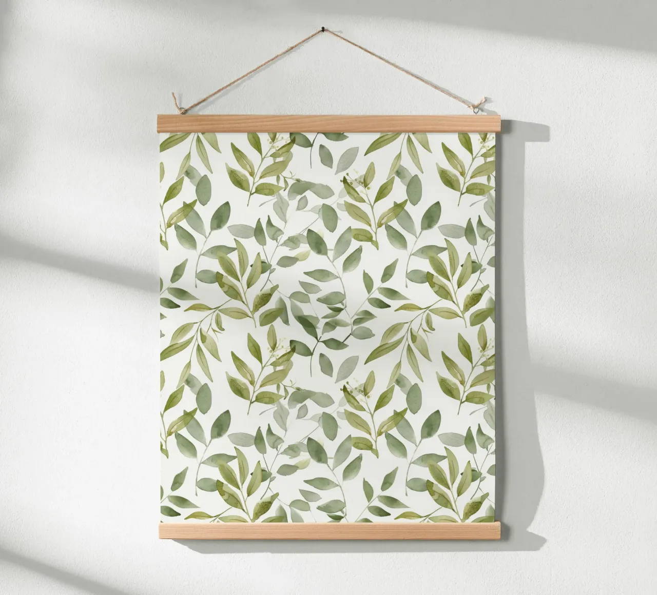 Boho Vintage Botanico Verde Foglie Cottagecore Floreale carta hahnemühle da Gentle Echoes Art
