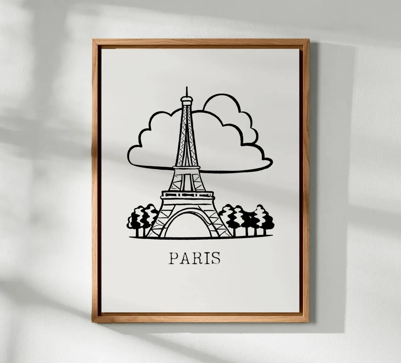 line drawing Paris alluminio dibond da ramosashop