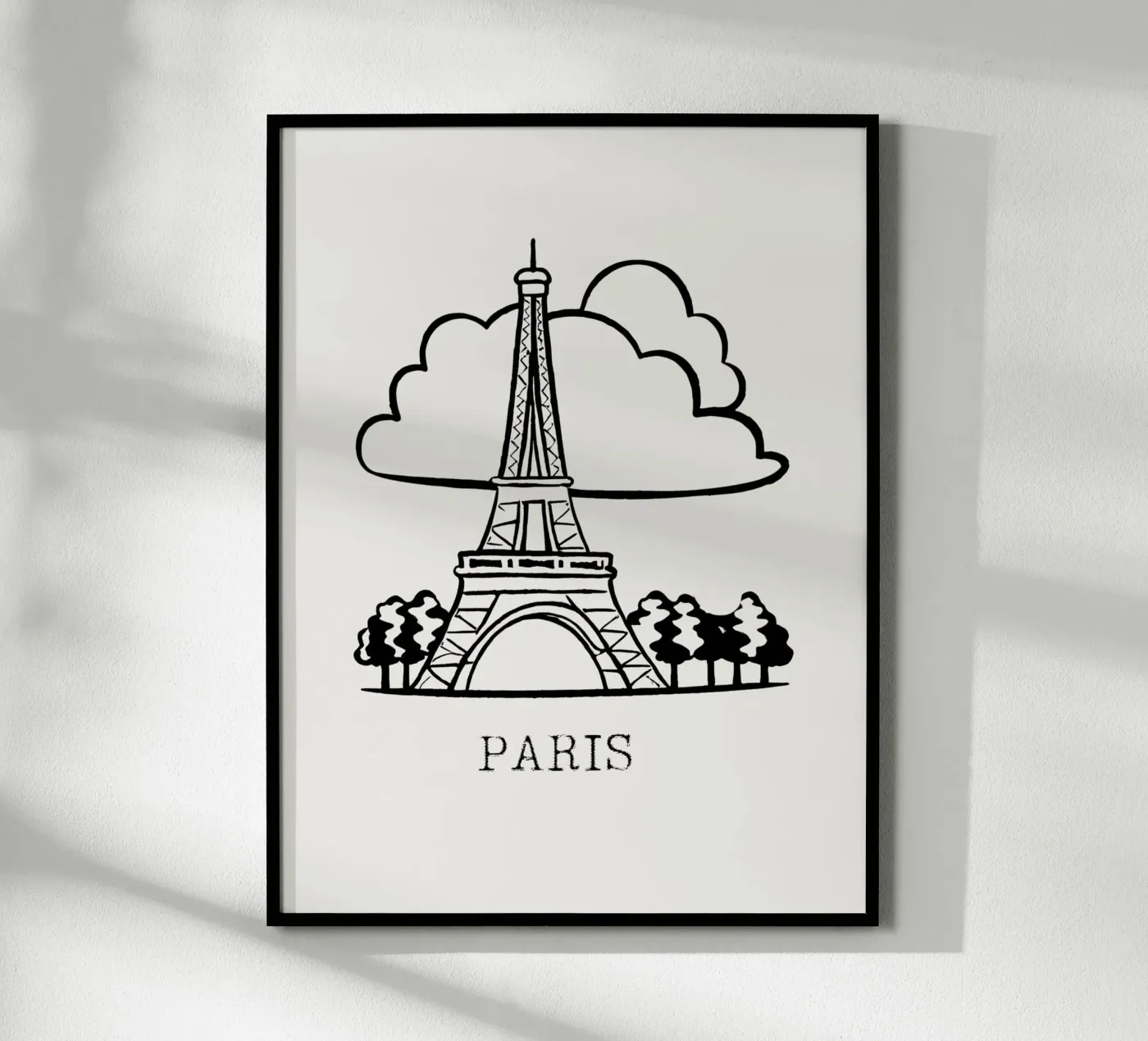 line drawing Paris poster da ramosashop