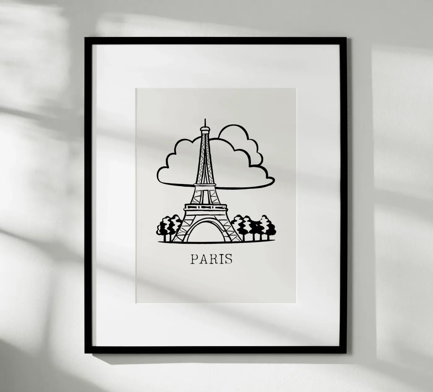 line drawing Paris poster da ramosashop