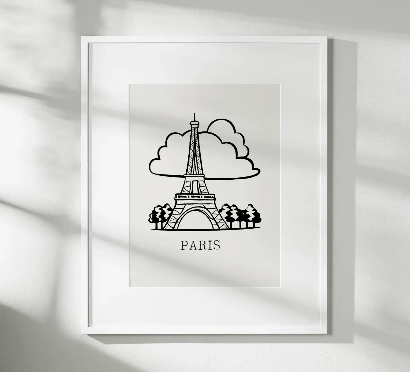 line drawing Paris poster da ramosashop