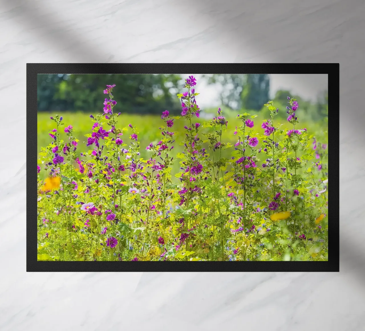 Un campo di bellezza: Fiori di Malva in fiore zerbino da Curious Collections by Marielle Leenders