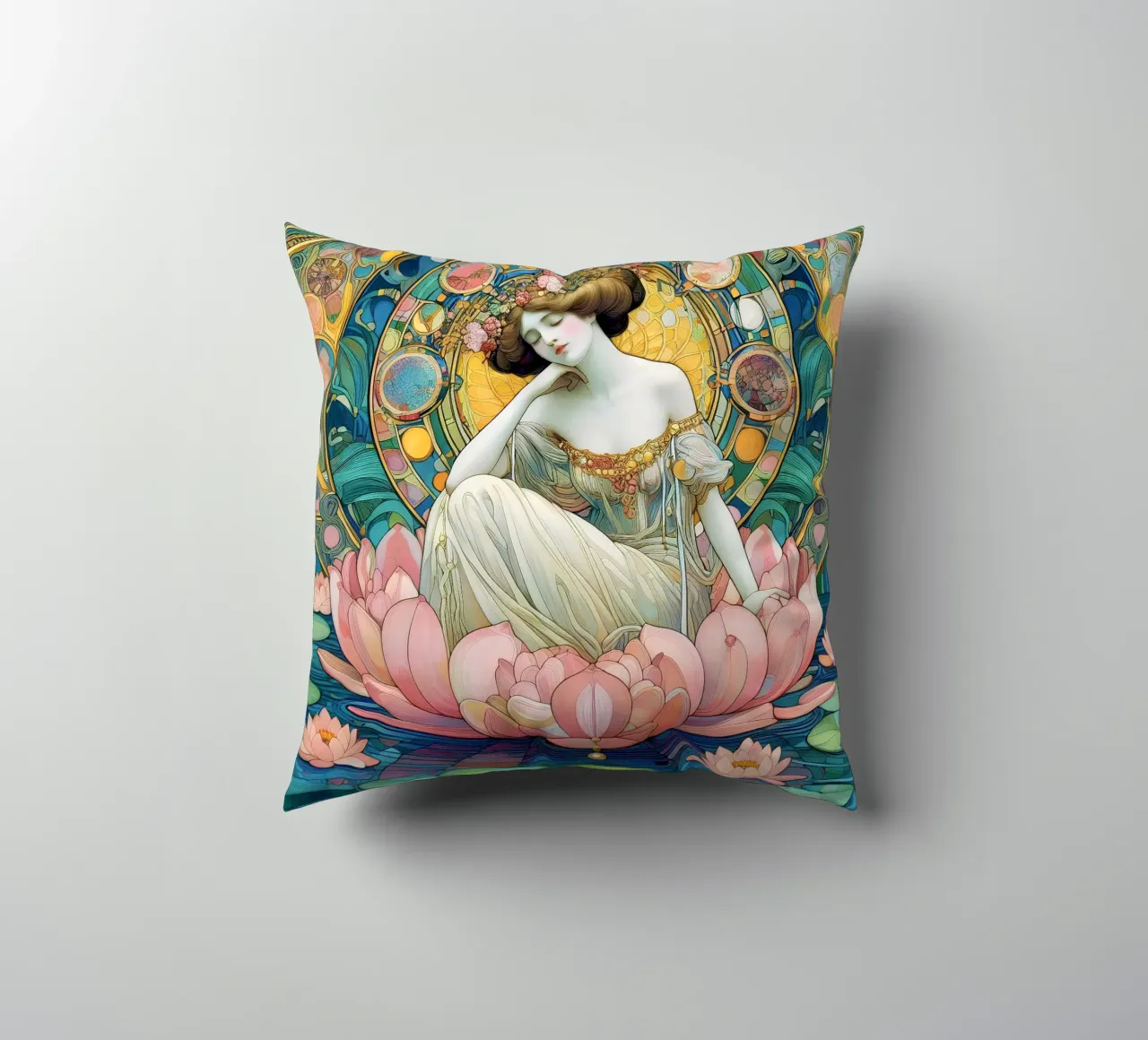 Ninfea cuscino da Art-Nouveau-Dsg