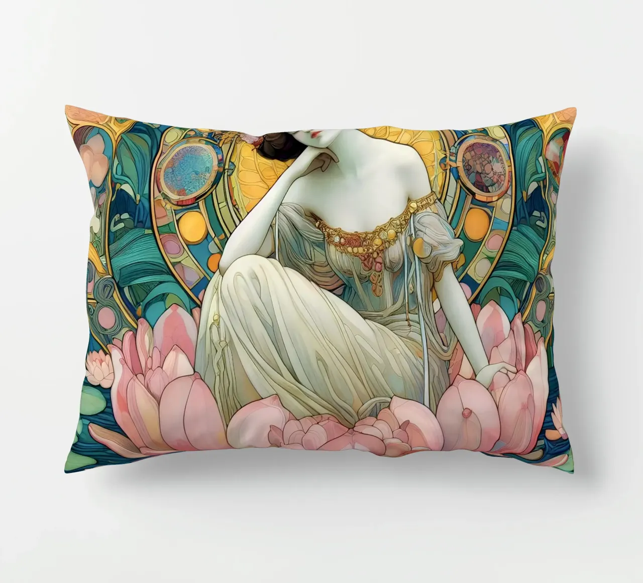 Ninfea cuscino da Art-Nouveau-Dsg