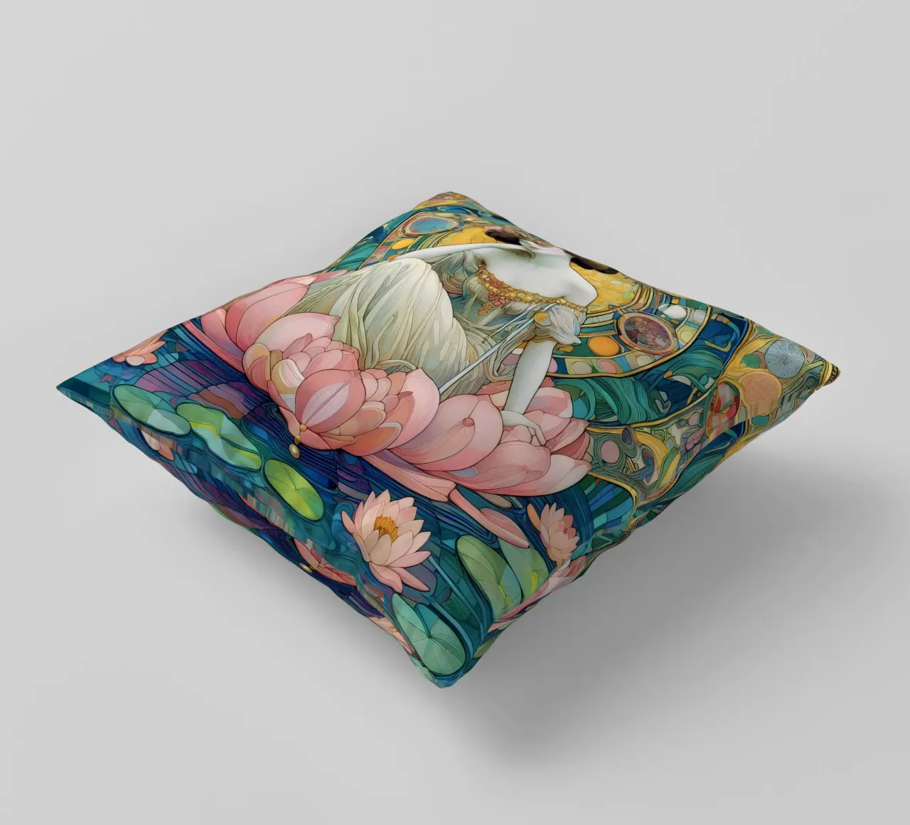 Ninfea cuscino da Art-Nouveau-Dsg