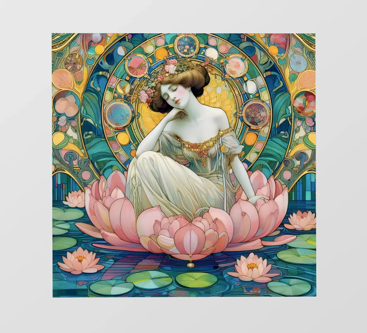 Ninfea pellicola backlit da Art-Nouveau-Dsg